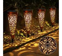 Bonsery Outdoor Solar Lights, 4pcs LED Solar Garden Light IP65 impermeabile, illuminazione solare del giardino Wayside Lighting Balcone Terrazza Prato Decorazione