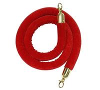 Bonsicoky Corda in velluto rosso con ganci dorati lucidi, 1,5 m, corde in velluto per decorazioni per feste cinematografiche