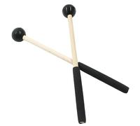 Bonsicoky Martelli a percussione da 20,3 cm, con testa e manico in gomma, per xilofono, glockenspiel, nero