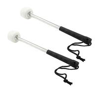 Bonsicoky Mazzuole per grancassa con testa in feltro, 2 pezzi, 30,5 cm, con manico in acciaio inox