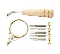 Bonsicoky Un set di 7 corde per arpa e 7 chiodi per corda, corda di ricambio in metallo per arpa, con chiave per accordatura