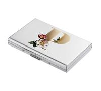 BONSYL® Porta Carte di Credito, Portafoglio Sottile con Blocco RFID in Metallo, Design alla Moda e Motivi Artistici, per Uomo e Donna. (6 Slot/Argento/P)