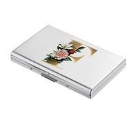 BONSYL® Porta Carte di Credito, Portafoglio Sottile con Blocco RFID in Metallo, Design alla Moda e Motivi Artistici, per Uomo e Donna. (6 Slot/Argento/F)