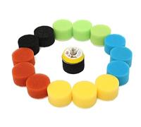 Bontannd 16pcs / Set Pad Lucidatura per Lucidatura Auto 2 Pollici 50mm Lucidatura Cerchio Lucidatura Tampone Kit Strumento per Auto Pulisher Cera Pulidora Auto