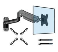 BONTEC Supporto Monitor Muro per Monitor 13-42 Pollici, Braccio Monitor Muro Singolo con Molla a Gas Ergonomico Regolabile in Altezza, Rotazione e Inclinabile, Max VESA 200x200 mm, Fino a 9kg