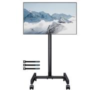 BONTEC Supporto TV da Pavimento con 4 Ruote per Schermo 13-42 pollici LED LCD Plasma, Carrello Staffa Porta Mobile Supporto TV Fino a 20 kg, Max VESA 200 x 200 mm