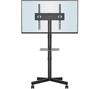BONTEC Supporto TV da Pavimento per Schermi Plasma/LCD/LED 23-60 Pollici con Ruote, Carrello Staffa Porta Mobile Supporto TV Fino a 25 kg, Max VESA 400 x 400 mm