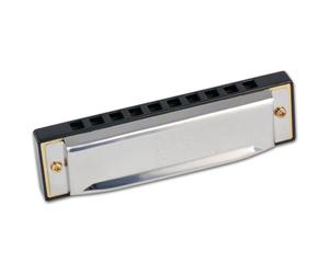 Bontempi 30 1020 - Armonica a bocca 10 note in metallo, Dim: 10 x 2 x 3 cm | con Voci in Metallo per Melodie