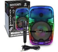 Bontempi 401060 Cassa Luminosa Acustica Wireless con Microfono e Luci RGB Teleco