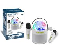 Bontempi | Cassa Wireless con Doppio Microfono e Luci LED da Discoteca, 18,5x17x12 cm