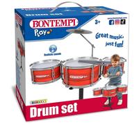 Bontempi | Drucmaster - Drum Set con Tre Tamburi e Piatti per un'Esperienza Unica, 27,4x26,9x17,9 cm