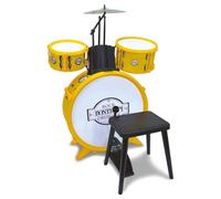 Bontempi | BeatMaster: Batteria per Piccoli con Suoni Realistici e Tanto Divertimento, Giallo, 500x500x680 mm