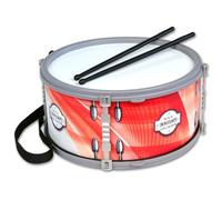 Bontempi Tamburo BeatMaster - Doppia membrana, tracolla, bacchette 25 cm, Rosso, 25x25x12 cm