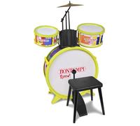 Bontempi | BeatMasterPro - Batteria Classica a 4 Elementi, con Sgabello e Due Bacchette per un'Esperienza Indimenticabile, giallo, 68x50x50 cm