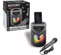 Bontempi Cassa Acustica Wireless Con Microfono E Luci Rgb 49 1010