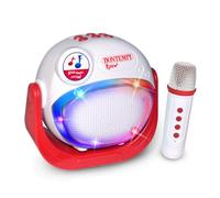 BONTEMPI - Cassa Acustica Wireless con Microfono Senza Filo Luci RGB Funzione Karaoke Cambiavoce Effetto Riverbero Ricarica USB Type-C 140x140x80 mm