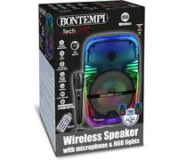 Bontempi - Cassa Luminosa Acustica Wireless con Microfono e Luci RGB, Telecomand