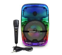 Bontempi | Cassa Luminosa Acustica Wireless con Microfono e Luci RGB, Telecomando, Display, Funzione TWS, 37x24x19.5 cm