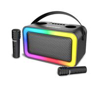 Bontempi Cassa Wireless con 2 Microfoni Senza Filo, Radio, RGB | Cassa acustica wireless con 2 microfoni senza filo, funzione radio, karaoke, equalizzatore e luci RGB.