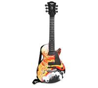 BONTEMPI - Chitarra Rock Elettronica con 6 Corde di Metallo 5 Demo Rock 3 Stacchi Musicali 5 Ritmi Spegnimento Automatico Cinghia Tracolla Presa Microfono 560mm