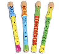 Bontempi | ColorfulWoodFlute - Flauto Dolce in Legno Colorato con Diteggiatura Barocca per un'Esperienza Musicale Vibrante