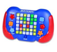 BONTEMPI - Console con 5 Giochi con Luci e Suoni per Sfida al Cervello e Memoria, Alimentazione Batterie Incluse 142x92x40 mm