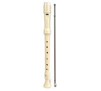 Bontempi | Flauto Dolce Color Avorio, Diteggiatura Barocca, 28 Note, Materiale Antiurto, 330mm