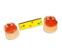 Bontempi | HarmonyBeats: Set Armonica e Castagnette Colorate in Legno per Piccoli Musicisti, 60x75x50 mm