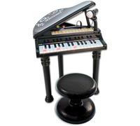 Bontempi | HarmonyKeys - Piano Elettronico 31 Tasti con Microfono e Sgabello per Crescere con la Musica, Nero