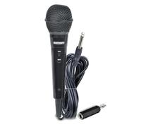Bontempi Microfono Dinamico Unidirezionale con Cavo 2,3 m, Adattatore | Microfono dinamico unidirezionale con cavo da 2,3 m, jack 3,5 mm e adattatore 6,3 mm incluso.