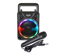 Bontempi | Mini Speaker Wireless con Microfono e Luci RGB, 125x125x180mm, Funzione Radio