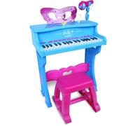 Bontempi | MiniMelody - Piano Elettronico da Tavolo 37 Tasti con Microfono e Sgabello per Piccoli Maestri della Musica