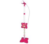 Bontempi | MP3Stage Mic - Microfono da Palcoscenico con Connessione MP3 per Performance Versatili, Fiore Rosa, 200x200x1000 mm