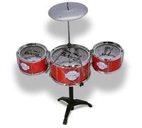 Bontempi | RhythmPro - Set Drum con 3 Tamburi e Piatto per Piccoli Percussionisti, 530x240x600 mm