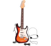 Bontempi - Rock On - Chitarra Elettronica con Microfono, Arancione | Ingresso MP3 per Performance Uniche
