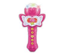 Bontempi - StarMic Karaoke - Microfono con Effetti Luminosi, 95x175x57 mm | con Effetti Luminosi per Esibizioni da Vera Star, Rosa farfalla