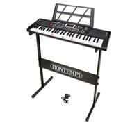 BONTEMPI - Tastiera Digitale Wireless a 54 Tasti con 60 Canzoni Pre-Registrate 100 Suoni 100 Ritmi Funzione Transposer e Registrazione 675x200x50 mm