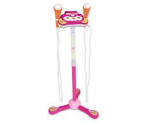 Bontempi - TwinStage Mic - Doppio Microfono da Palcoscenico, 360x360x890 mm | con Connessione MP3 per Performance Strabilianti, Rosa