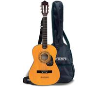 Bontempi | WoodHarmony - Chitarra Classica in Legno da 75 cm con Borsa per Avventure Musicali Autentiche, Marrone Scuro