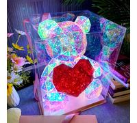 BONTURI CASA HOME DECORATION Teddy Bear Gift Box 14 x 13 x 17 Cm 70 Leds Usb Battery