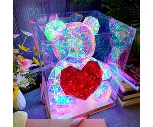 BONTURI CASA HOME DECORATION Teddy Bear Gift Box 23 x 19 x 30 Cm 200 Leds Usb Battery