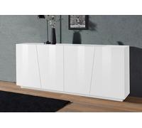 Bonussi Credenza 4 Ante Battenti 200x43x86 cm Vega Bianco Lucido