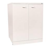 Bonussi Mobile Coprilavatrice da Esterno 68x68x88 cm in Alluminio Bianco