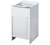 Bonussi Mobile Lavatoio in PVC 50x50x85 cm con Serranda Forlani Esterni ROC Bianco