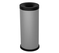 Bonussi Pattumiera Gettacarte Ø25xh60 cm Autoestinguente In Acciaio Verniciato Grigio