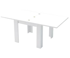 Bonussi Tavolo Allungabile 90x90/180x75 cm Jesi Bianco Lucido e Cemento