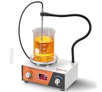 Bonviosin Agitatore Magnetico con Piastra Riscaldante 2L, Display Digitale 700-2600 RPM, Mixer da Laboratorio 100℃ 180W, Asta Supporto Sensore Pieghevole, 120x120 mm (EU)