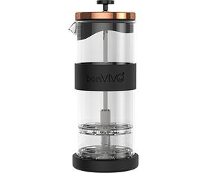 bonVIVO FOMO Montalatte Manuale 400ml Vetro e Acciaio Inox