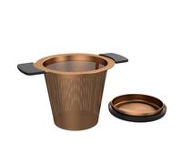 bonVIVO Puri Infusore Tè Acciaio Inox con Coperchio Rame