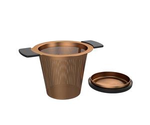 bonVIVO Puri Infusore Tè Acciaio Inox con Coperchio Rame